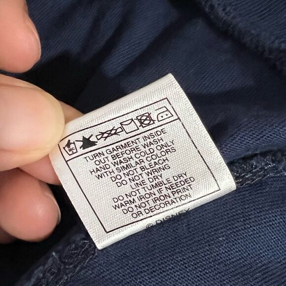 Disney Minnie Hong Kong Short Sleeve Hooded Tee Women’s Dark Blue Top Size L - Picture 9 of 9